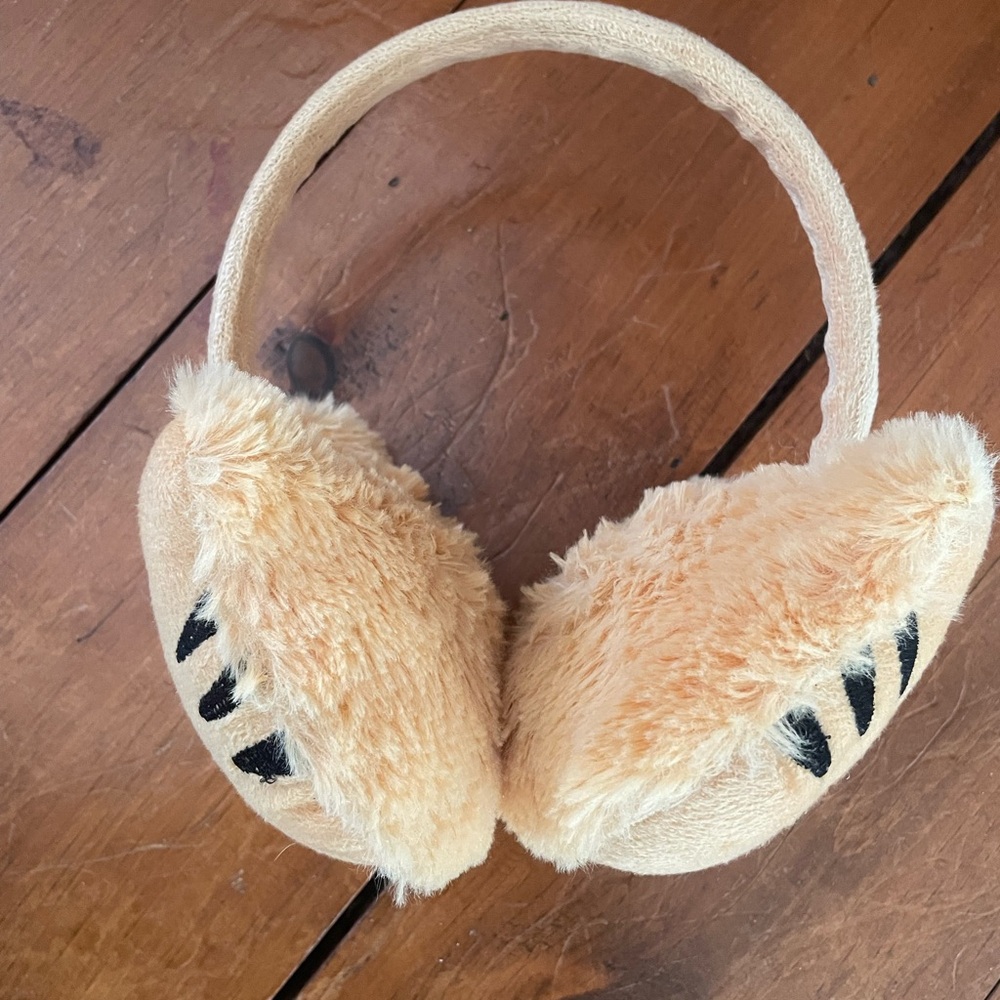 Cute Orange Cat Ear Muffs - Picture 4 of 4